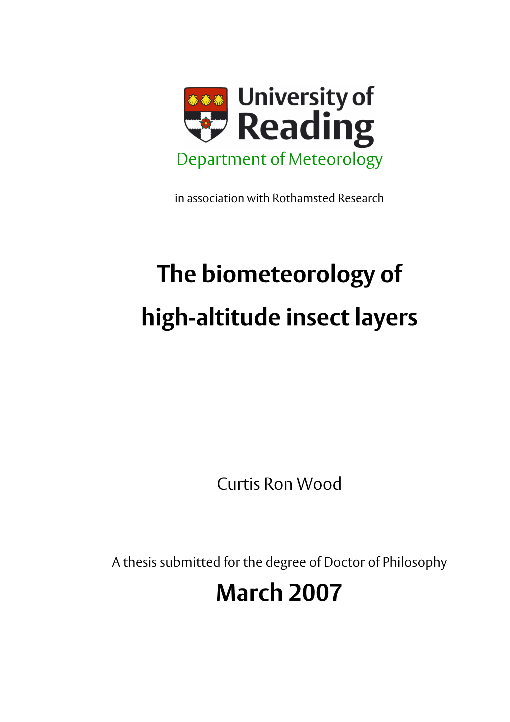The Biometeorology of High-Altitude Insect Layers