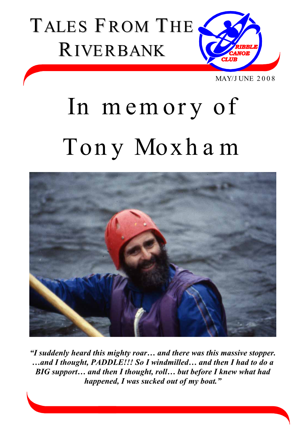 In Memory of Tony Moxham