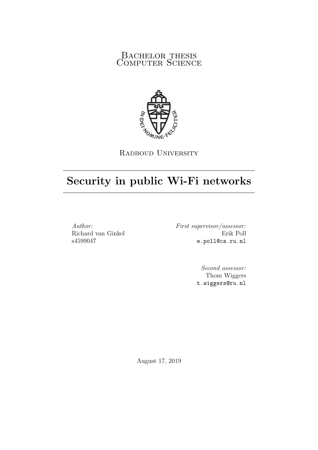 Security in Public Wi-Fi Networks