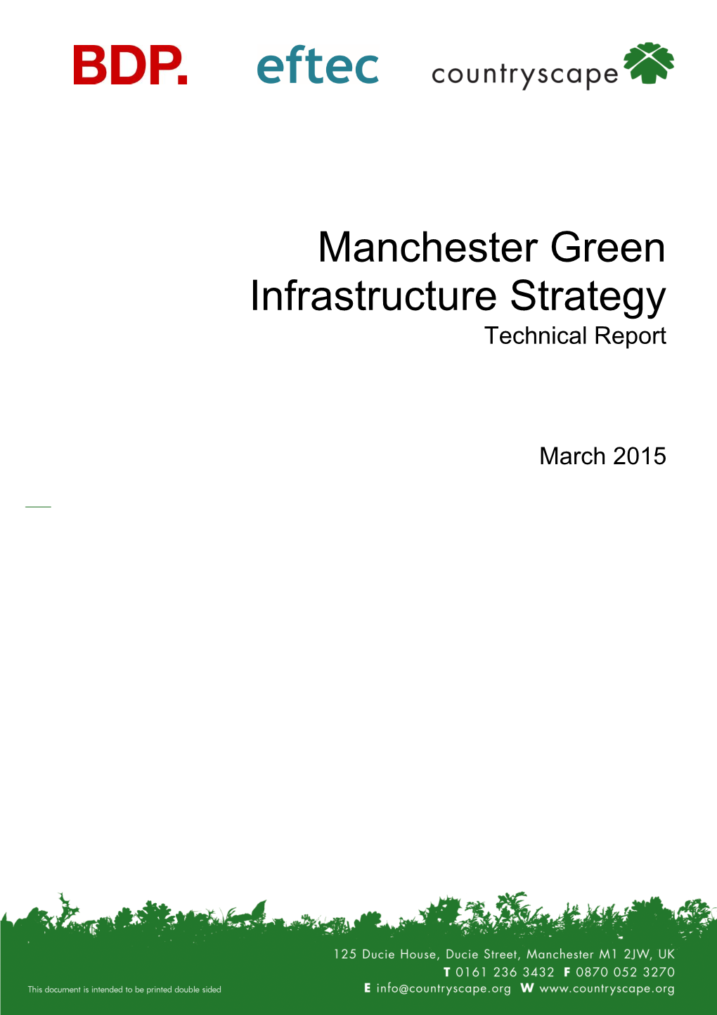 Manchester Green Infrastructure Strategy Technical Report