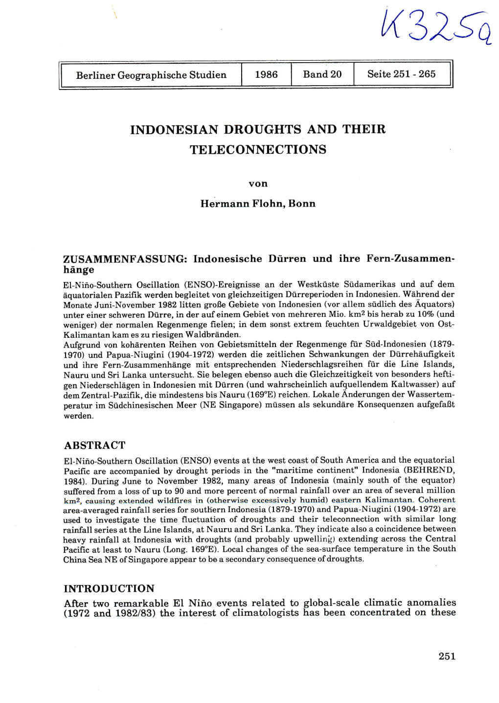 Indonesian Droughts and Their Teleconnections