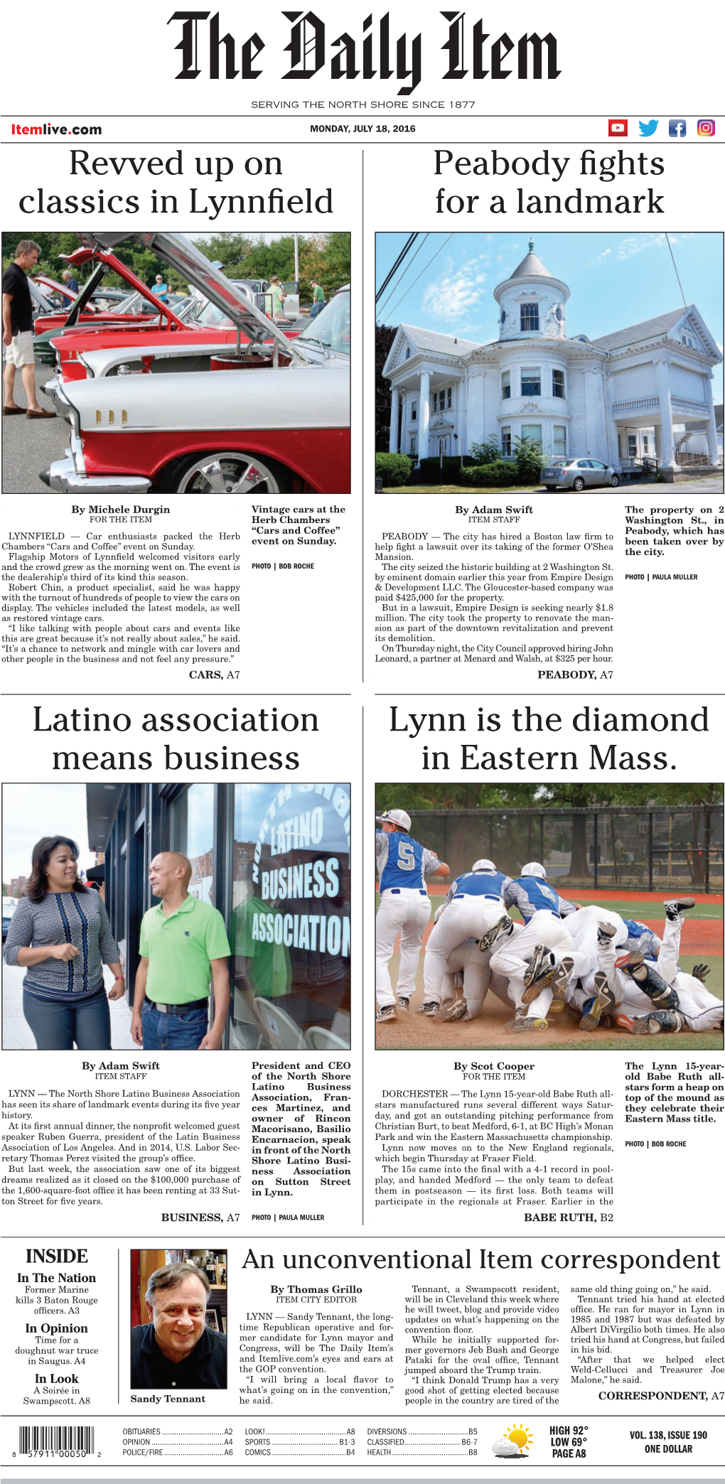 Revved up on Classics in Lynnfield Latino Association Means Business