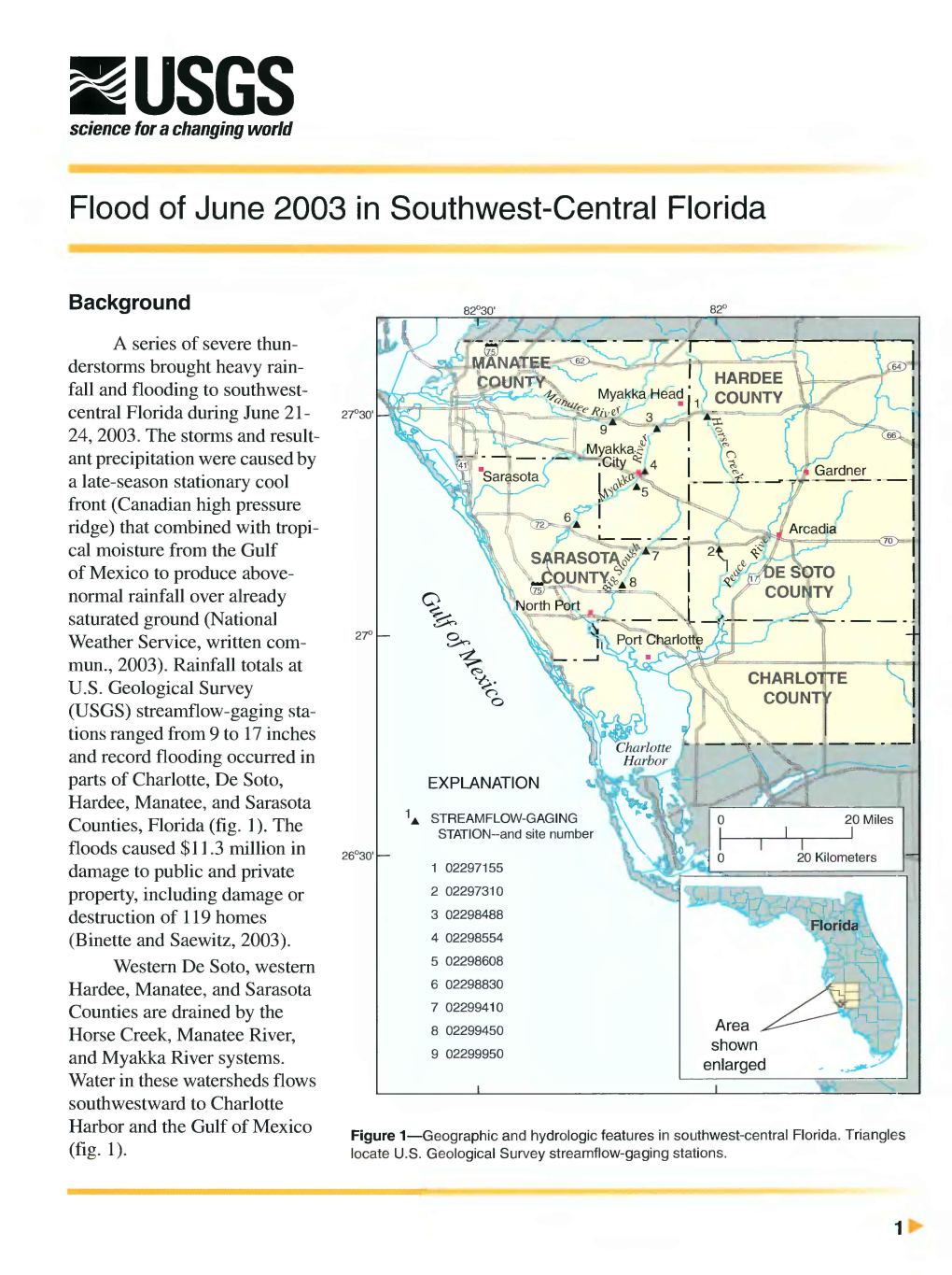 Flood of June 2003 in Southwest-Central Florida