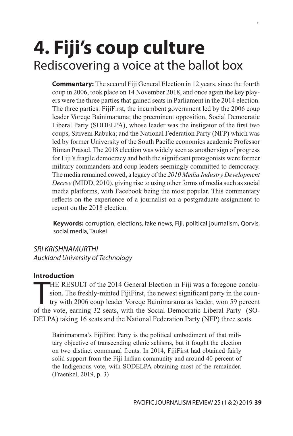 4. Fiji's Coup Culture