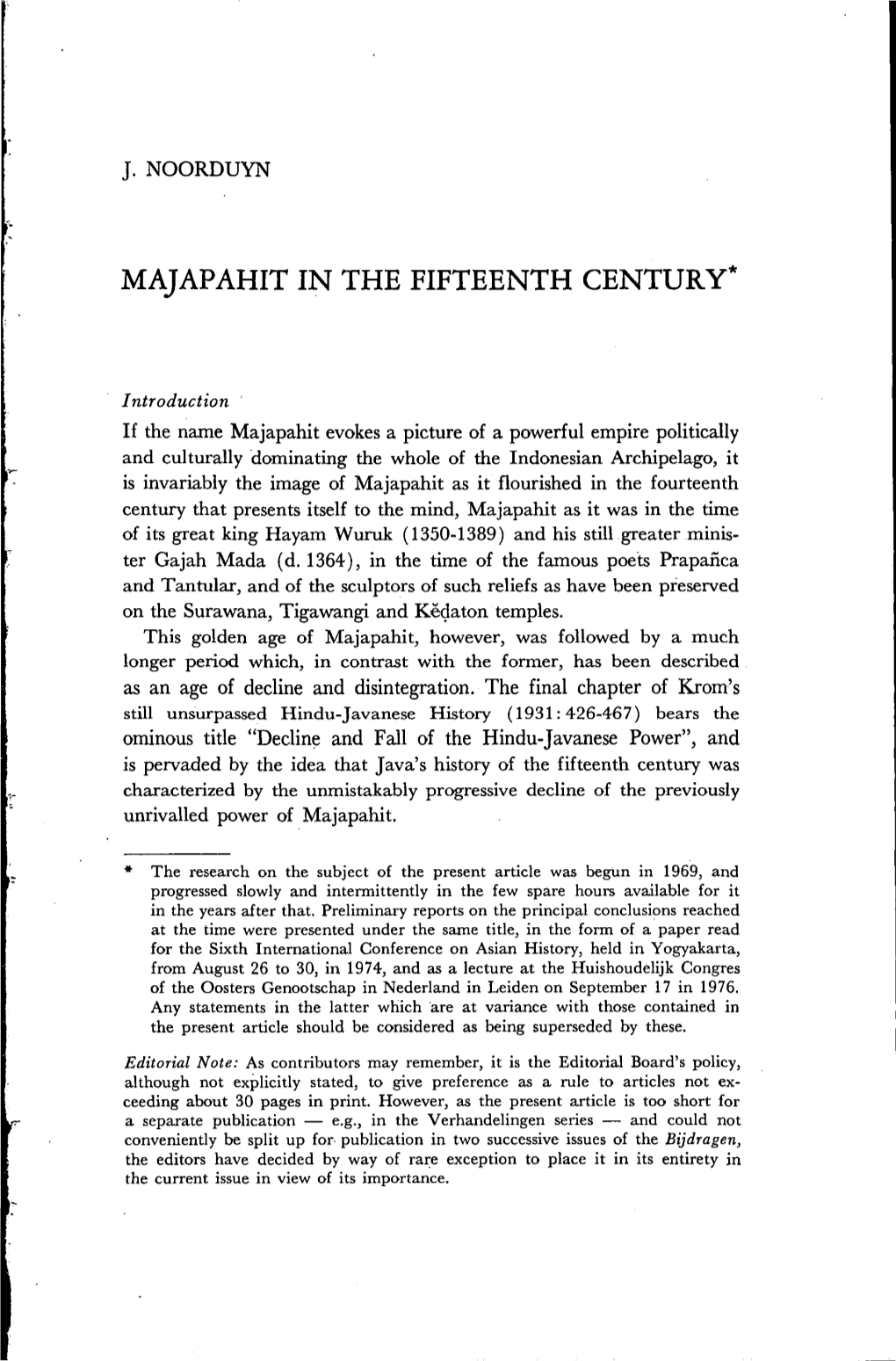 Majapahit in the Fifteenth Century*