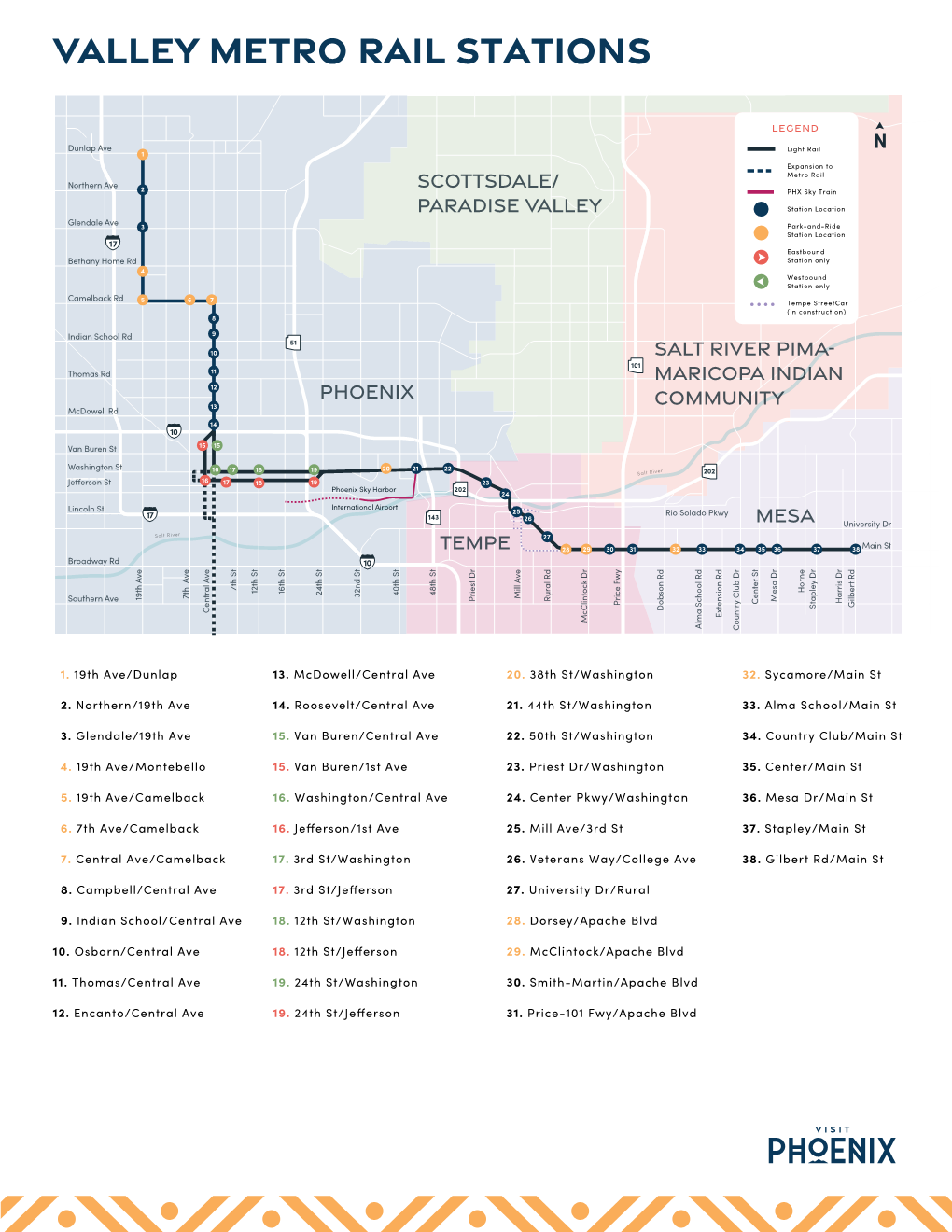 Valley Metro Rail Map 2021