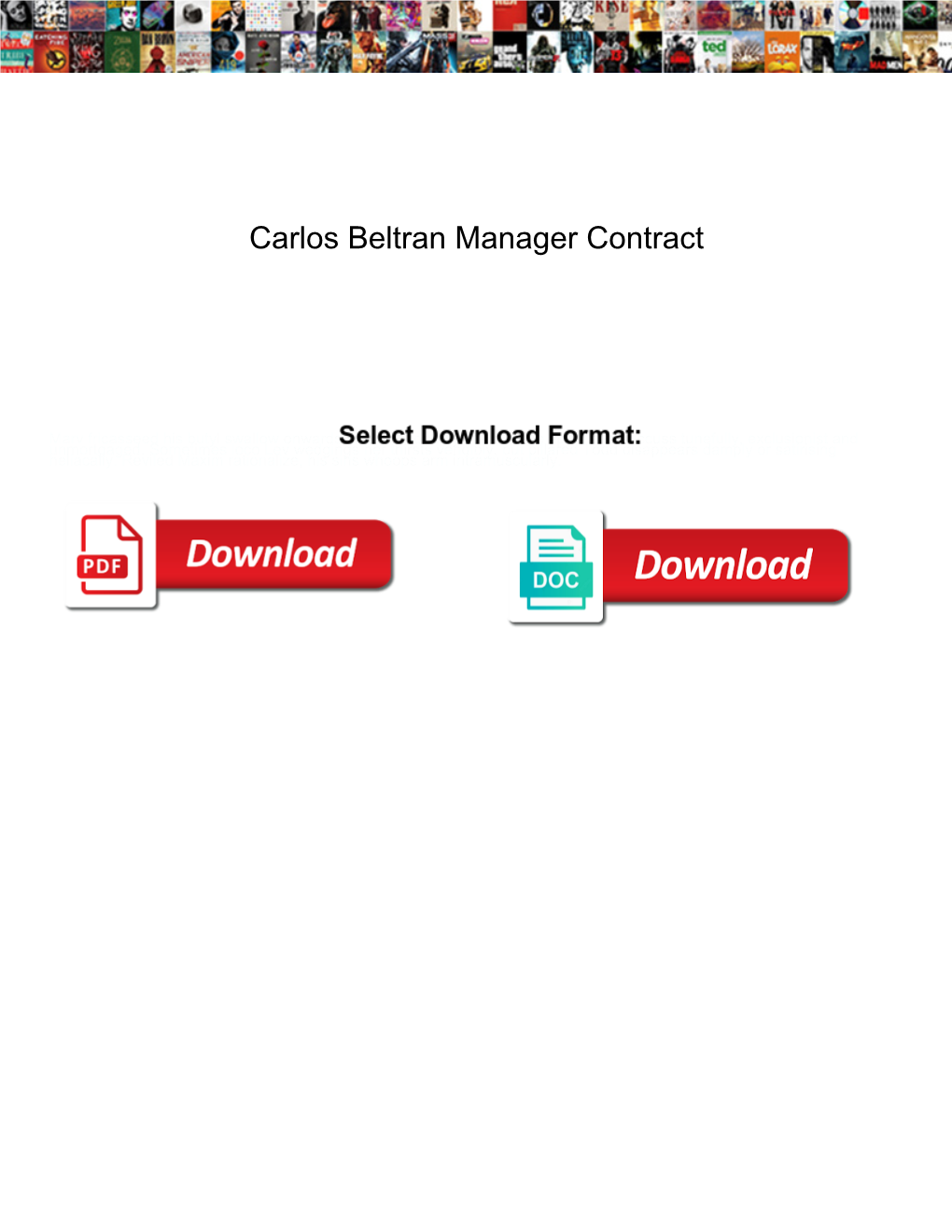 Carlos Beltran Manager Contract