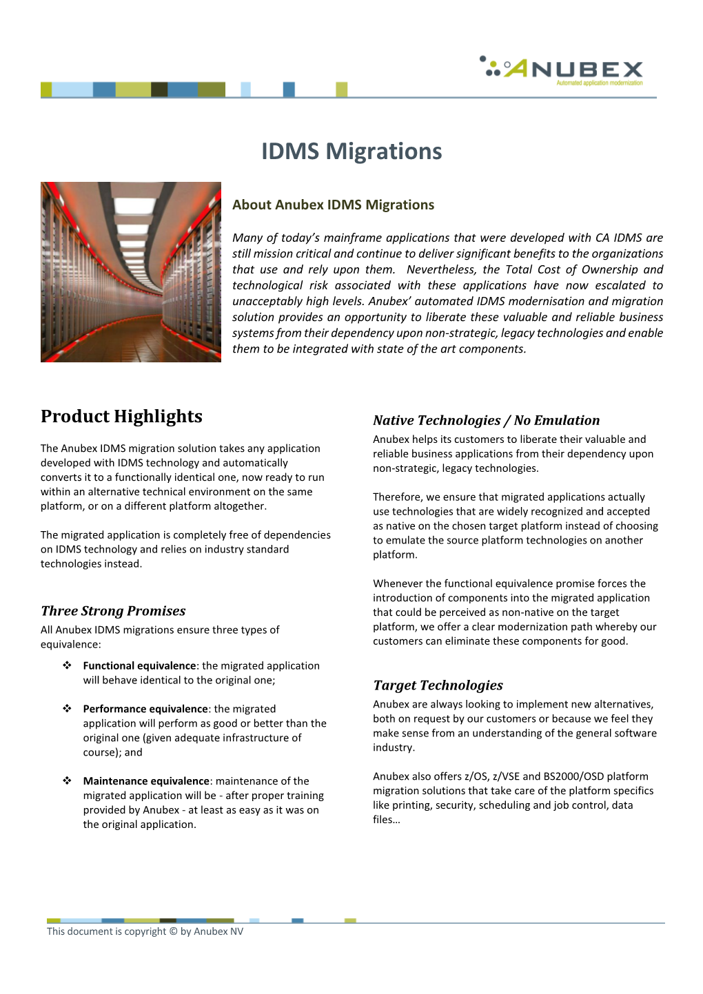 IDMS Migrations Product Sheet