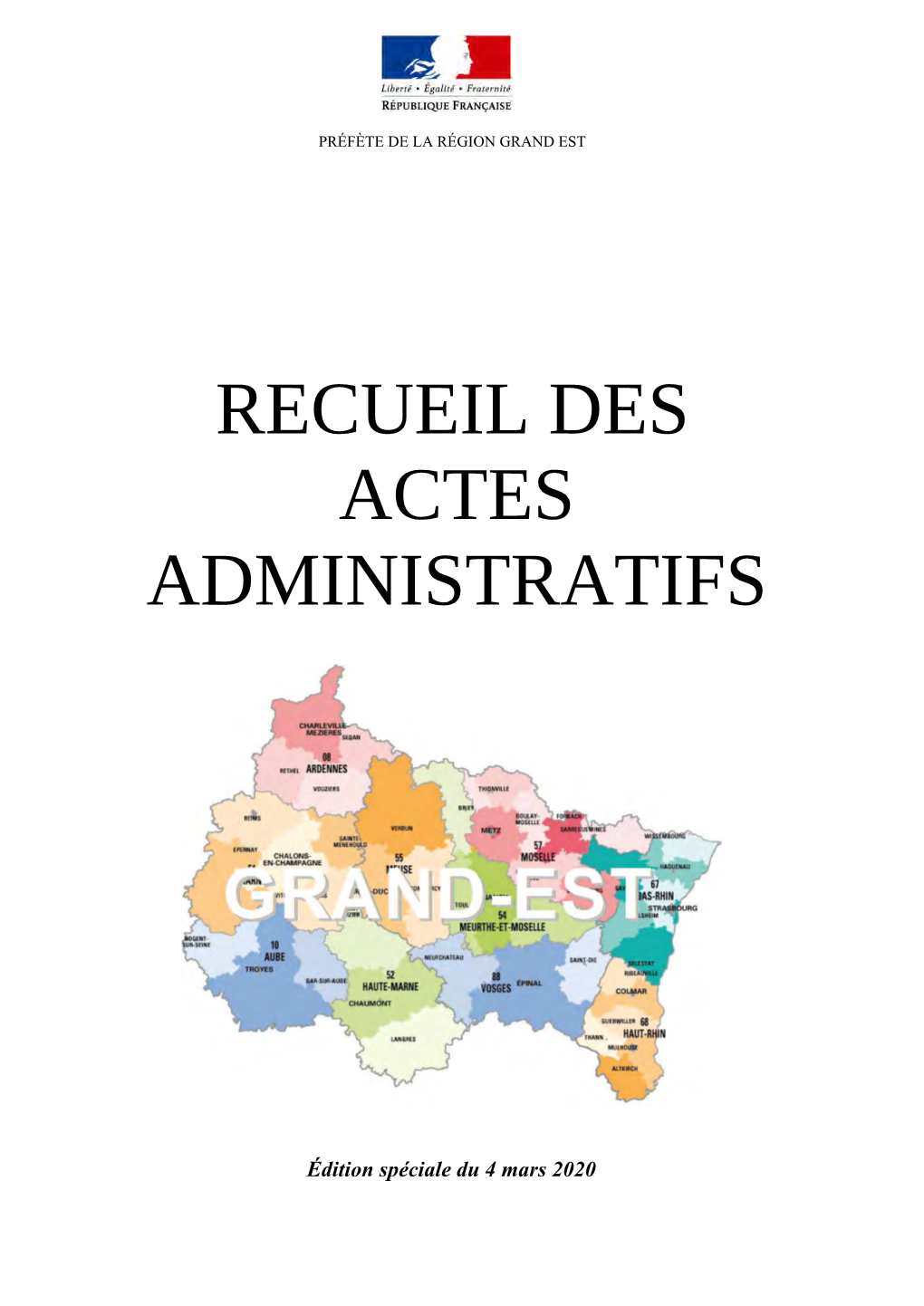 Recueil Des Actes Administratifs