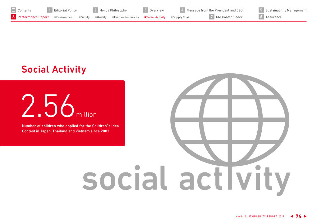 Social Activity ■Supply Chain 7 GRI Content Index 8 Assurance