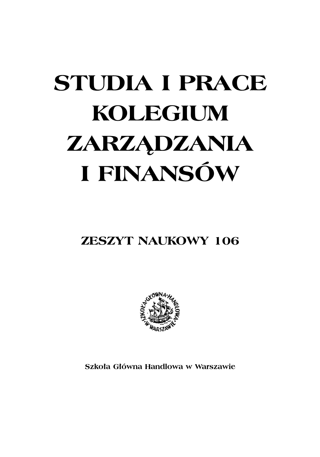 Zeszyt Naukowy 106 (Pdf)