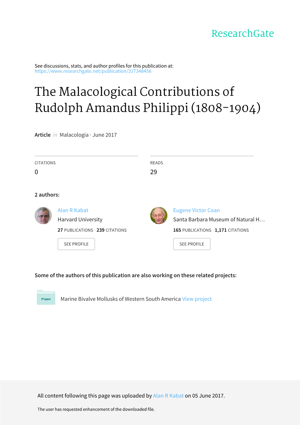 The Malacological Contributions of Rudolph Amandus Philippi (1808-1904)