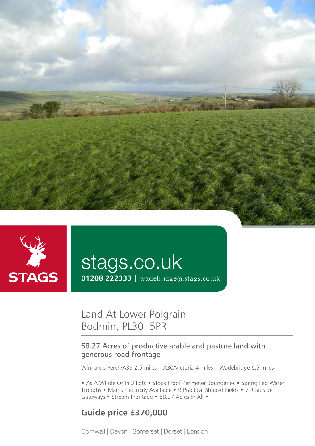 Stags.Co.Uk 01208 222333 | Wadebridge@Stags.Co.Uk