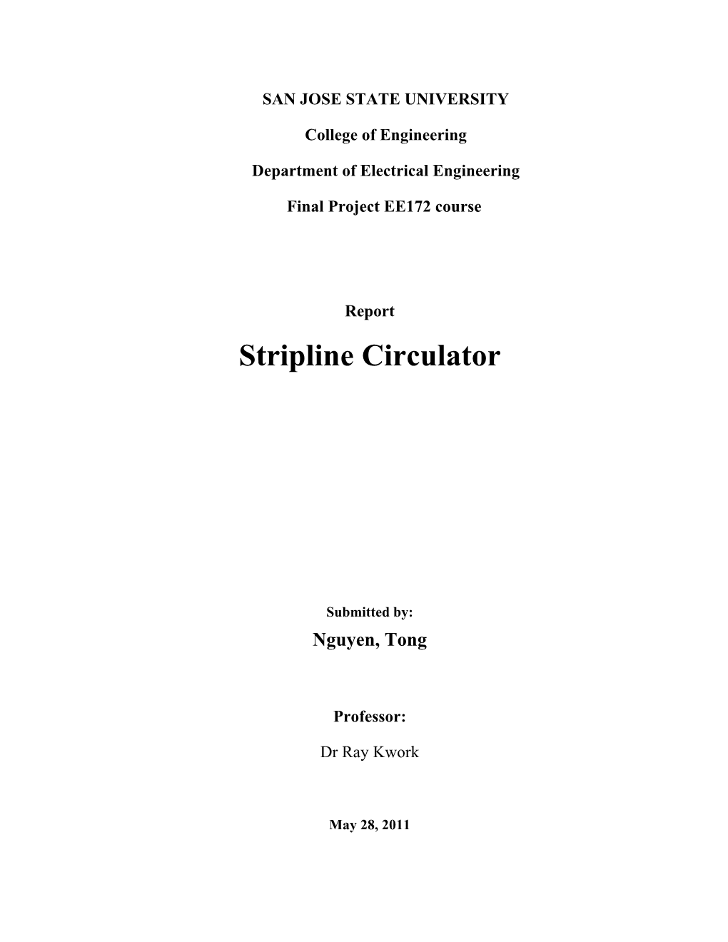 Stripline Circulator