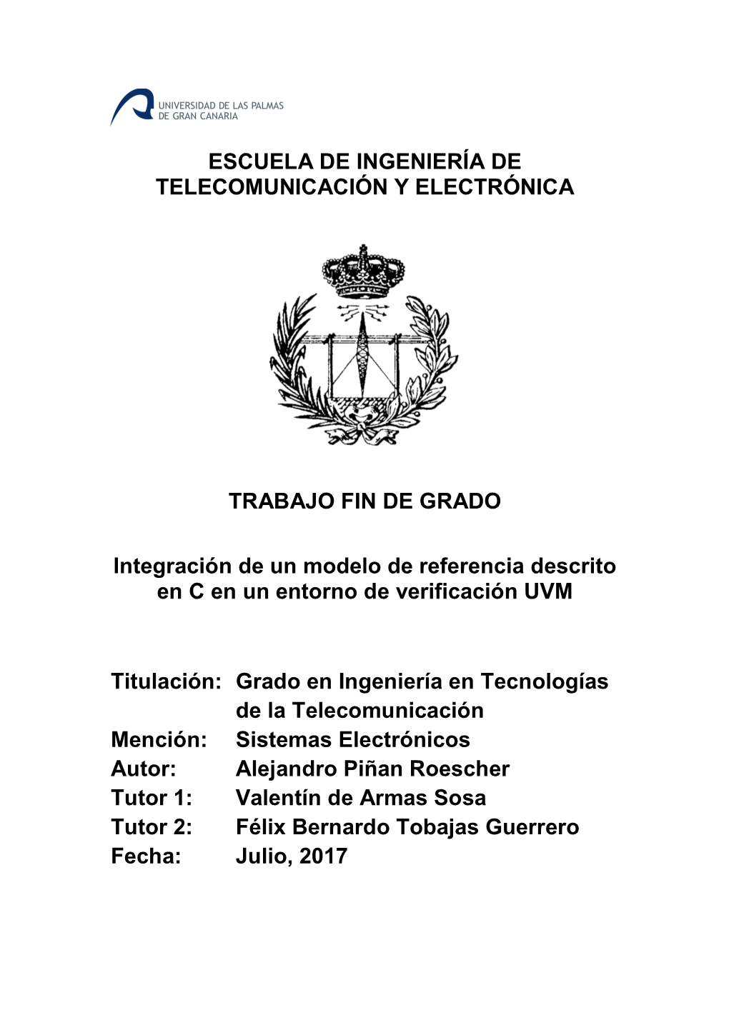 Escuela De Ingeniería De Telecomunicación Y Electrónica