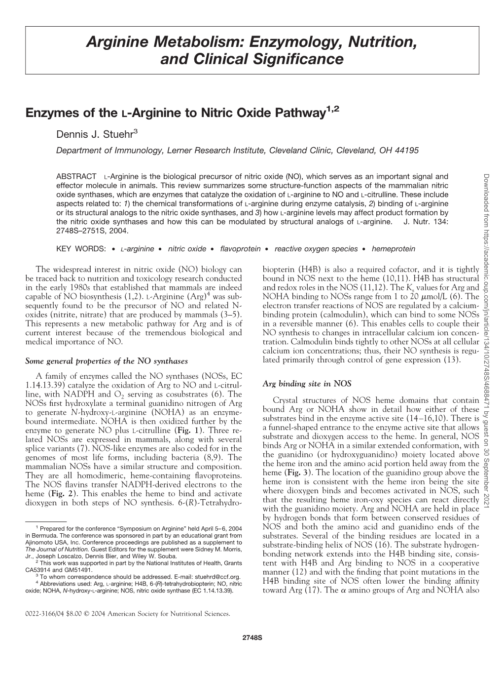 Arginine Metabolism: Enzymology, Nutrition, and Clinical Signiﬁcance