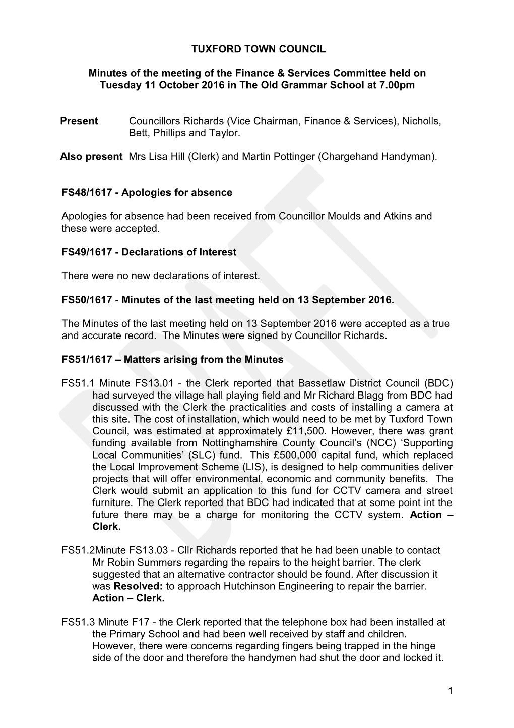 Tuxford Parish Council