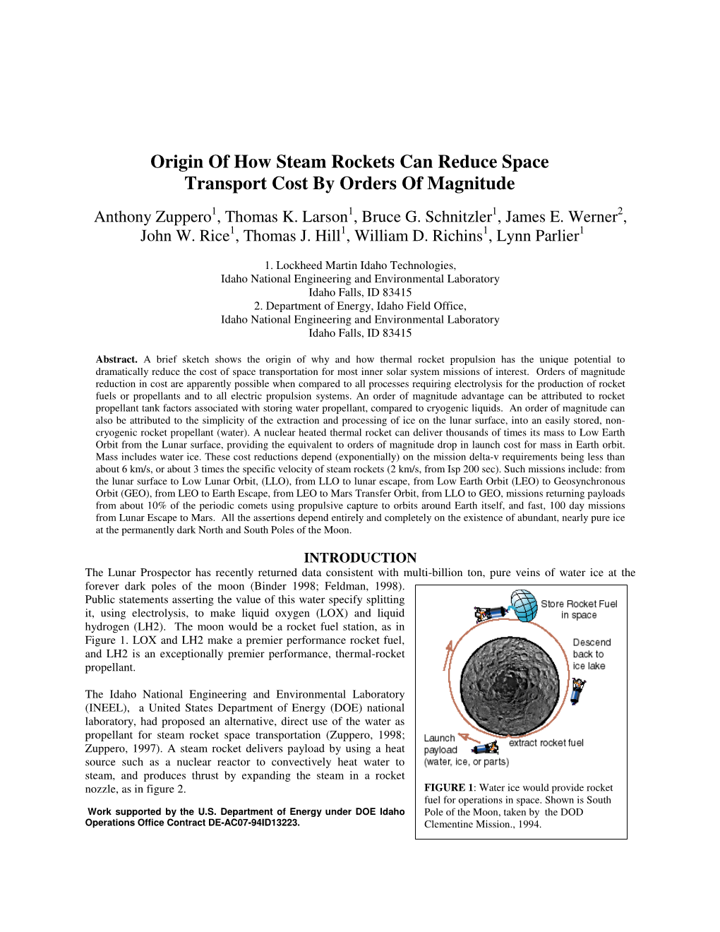 Origin of How Steam Rockets Can Reduce Space Transport Cost by Orders of Magnitude