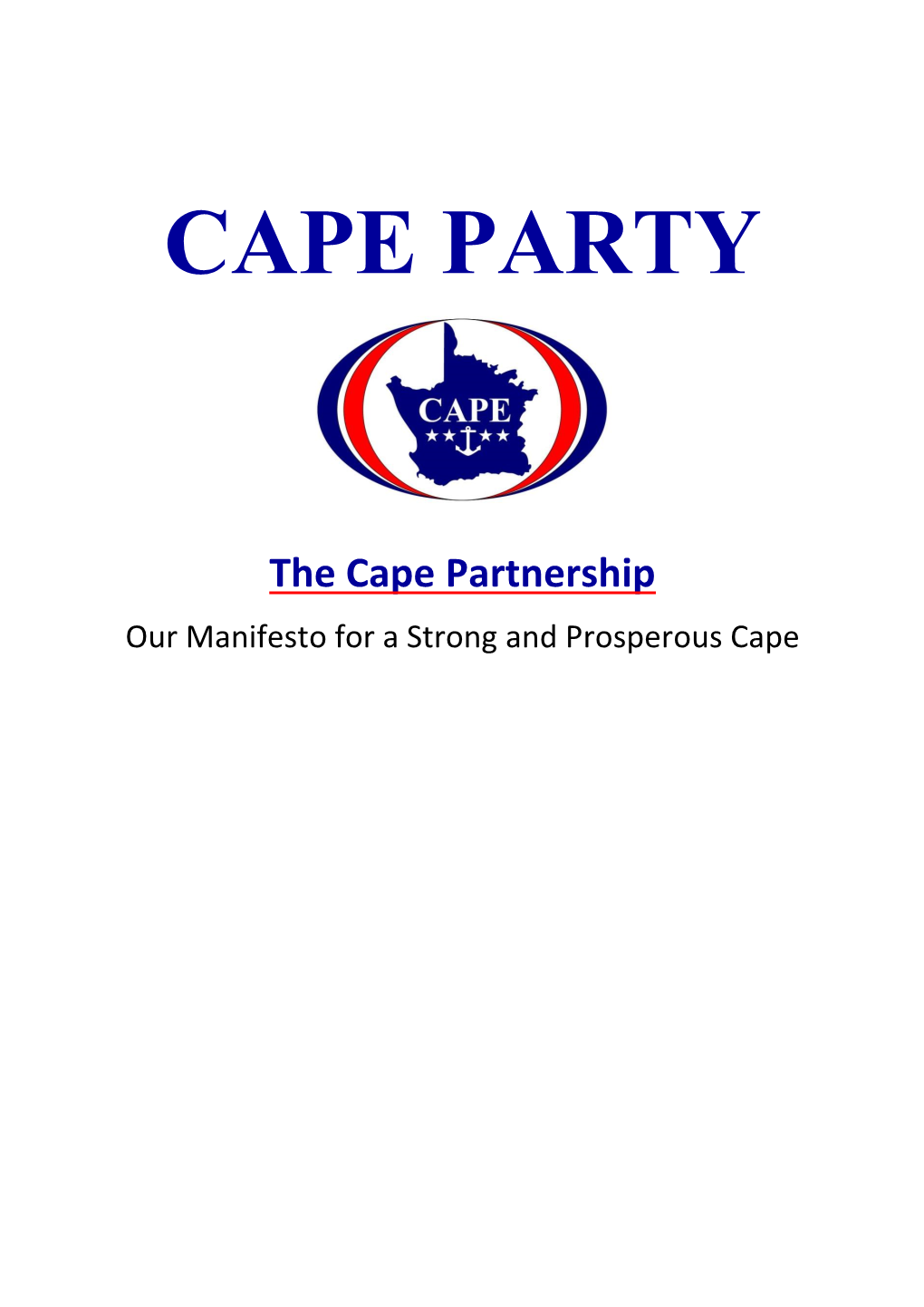 CAPE PARTY the Cape Partnership