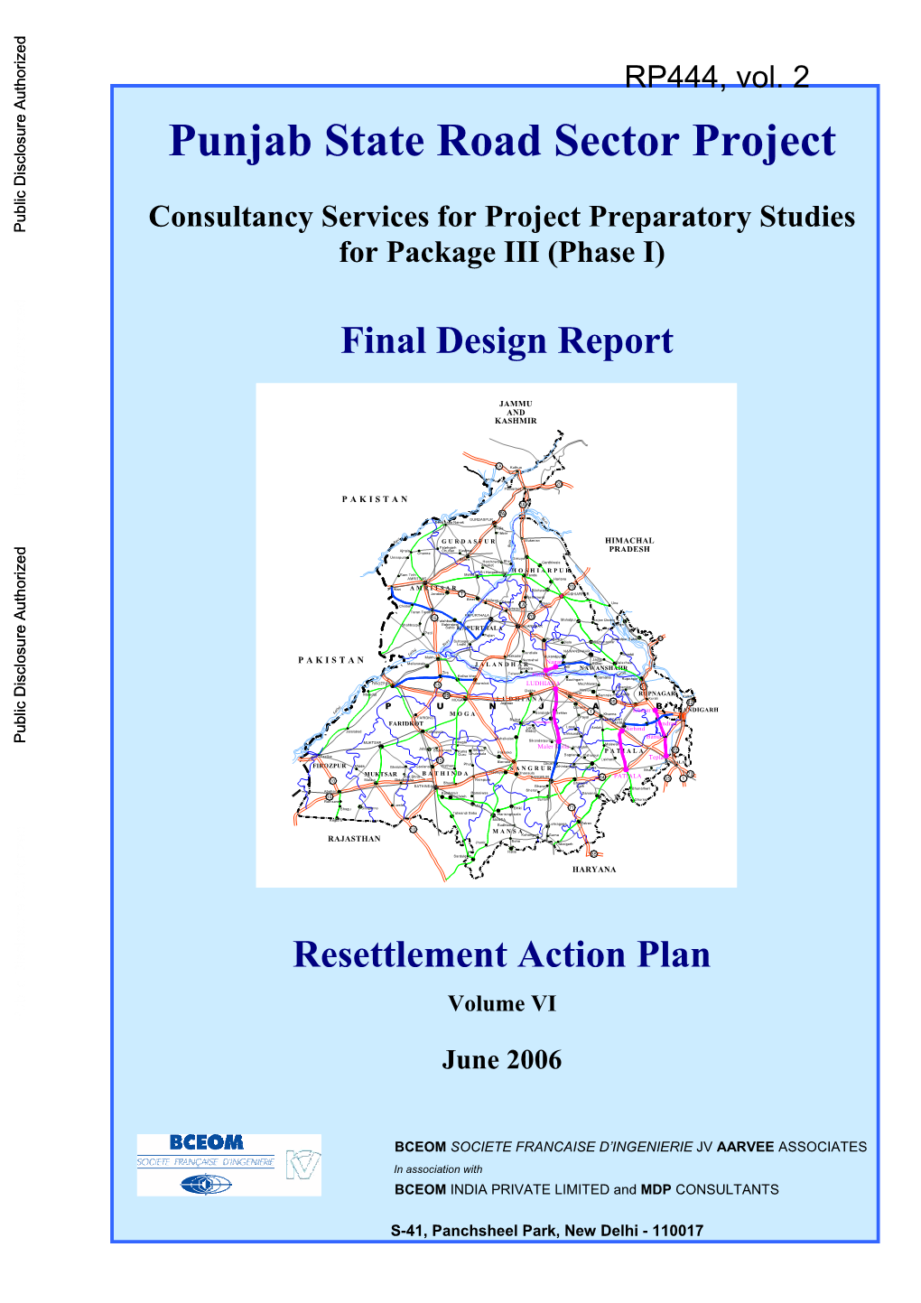 Punjab State Road Sector Project