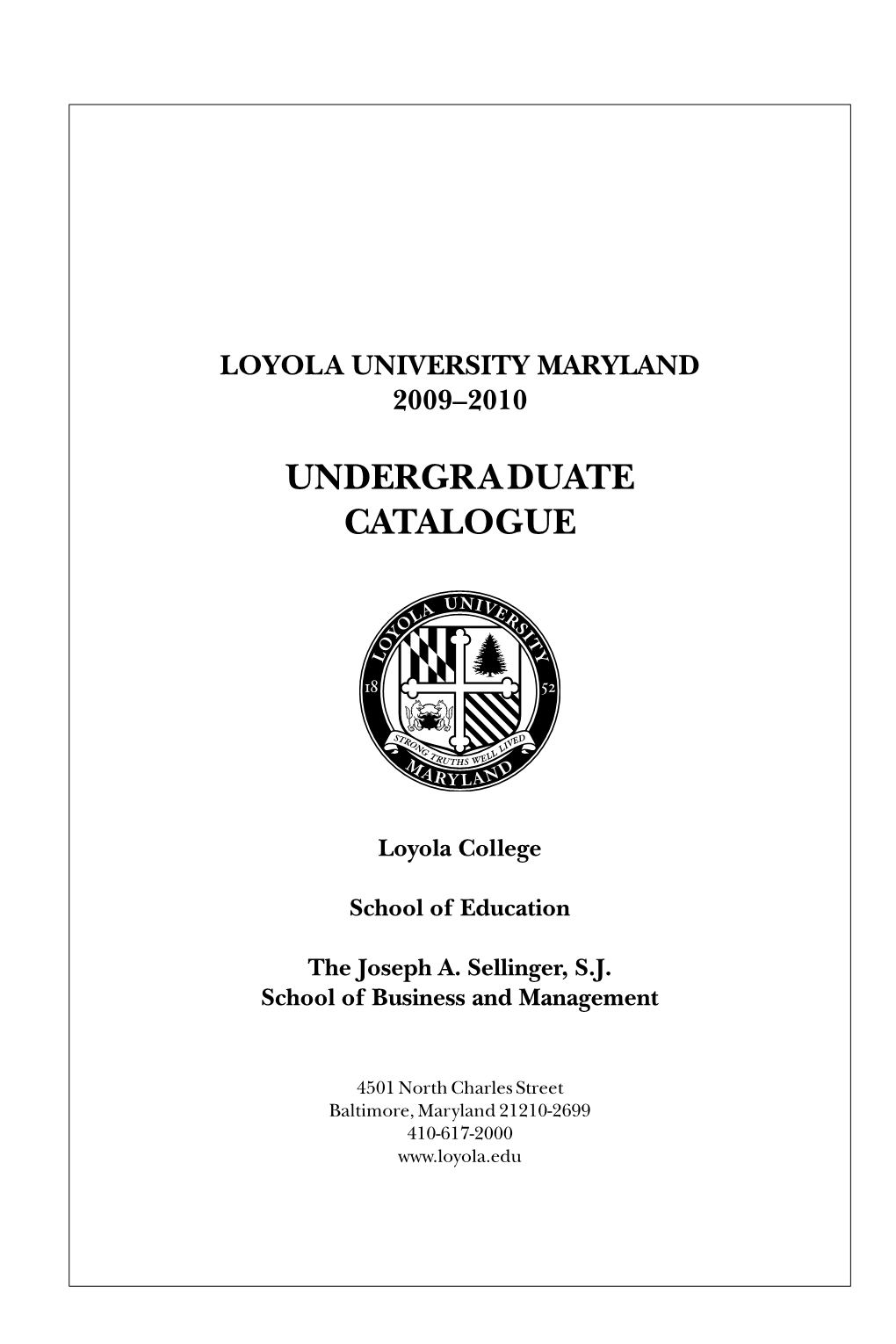 2009-10 Undergraduate Catalogue