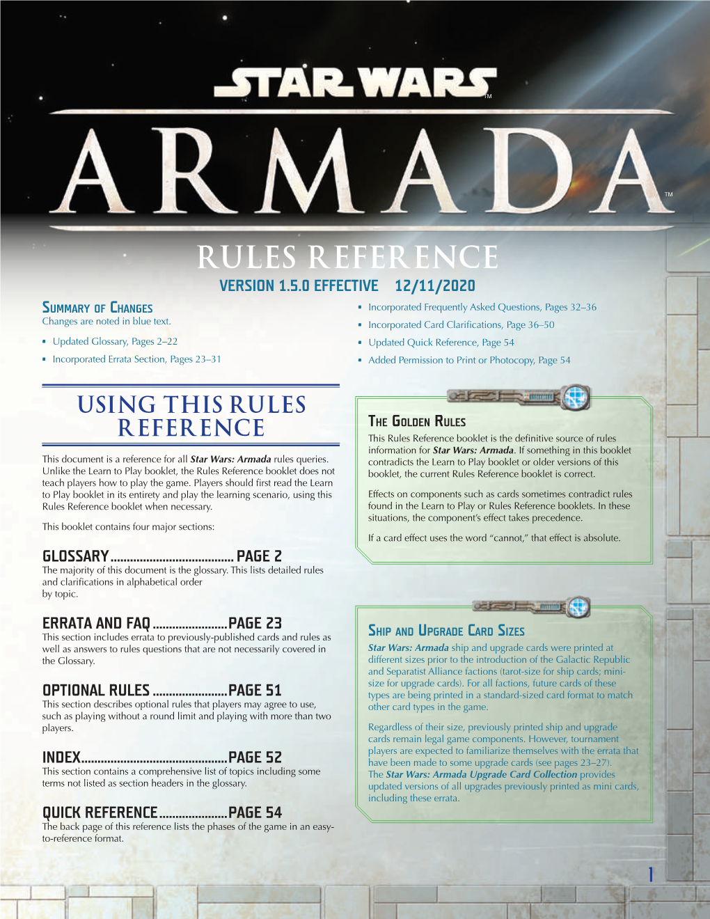 Star Wars: Armada – Rules Reference