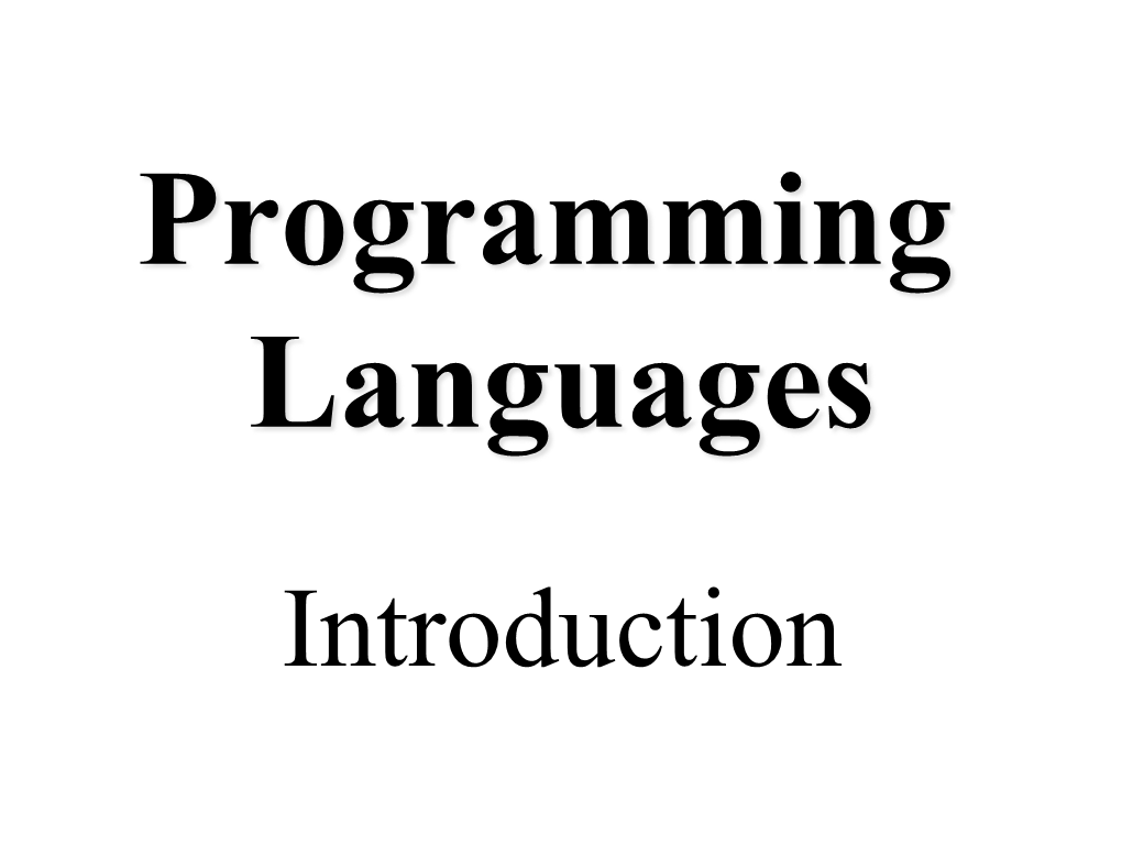 A Programming Language?