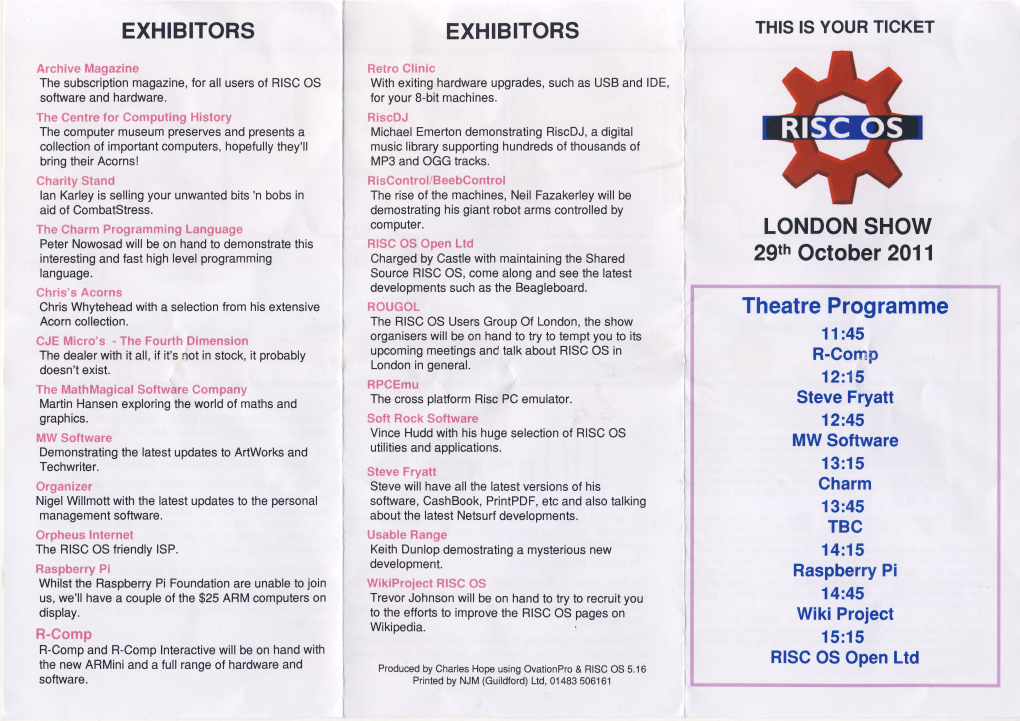 RISC OS London Show 2011