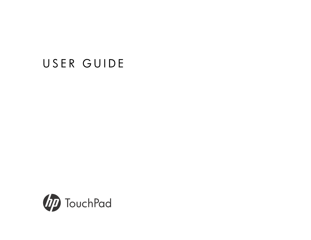 HP Touchpad User Guide
