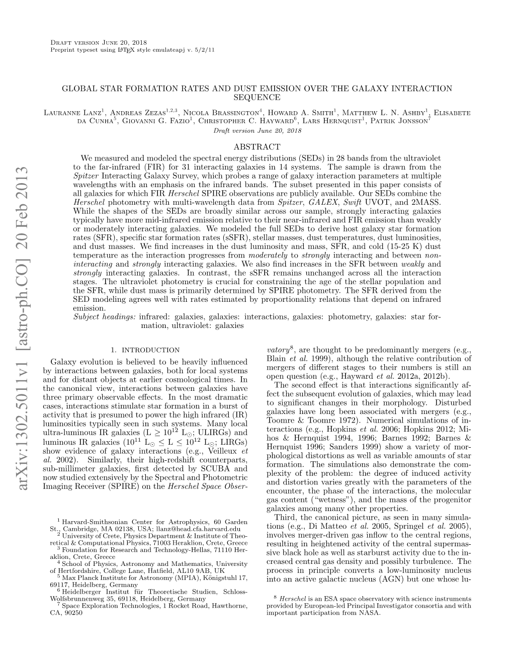 Arxiv:1302.5011V1 [Astro-Ph.CO] 20 Feb 2013