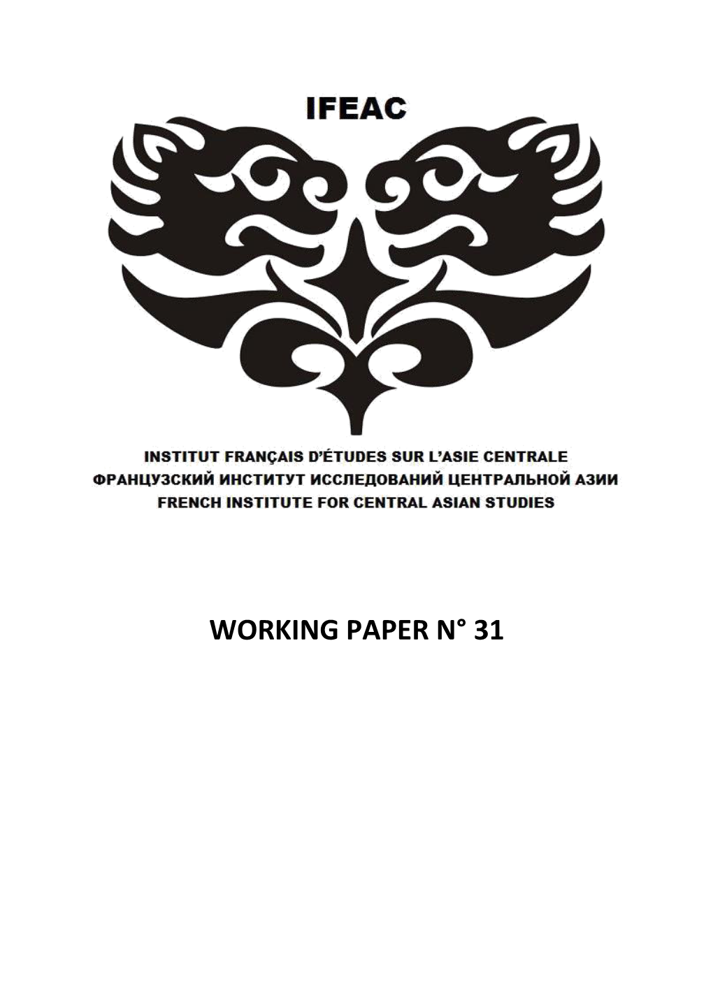 Working Paper N° 31