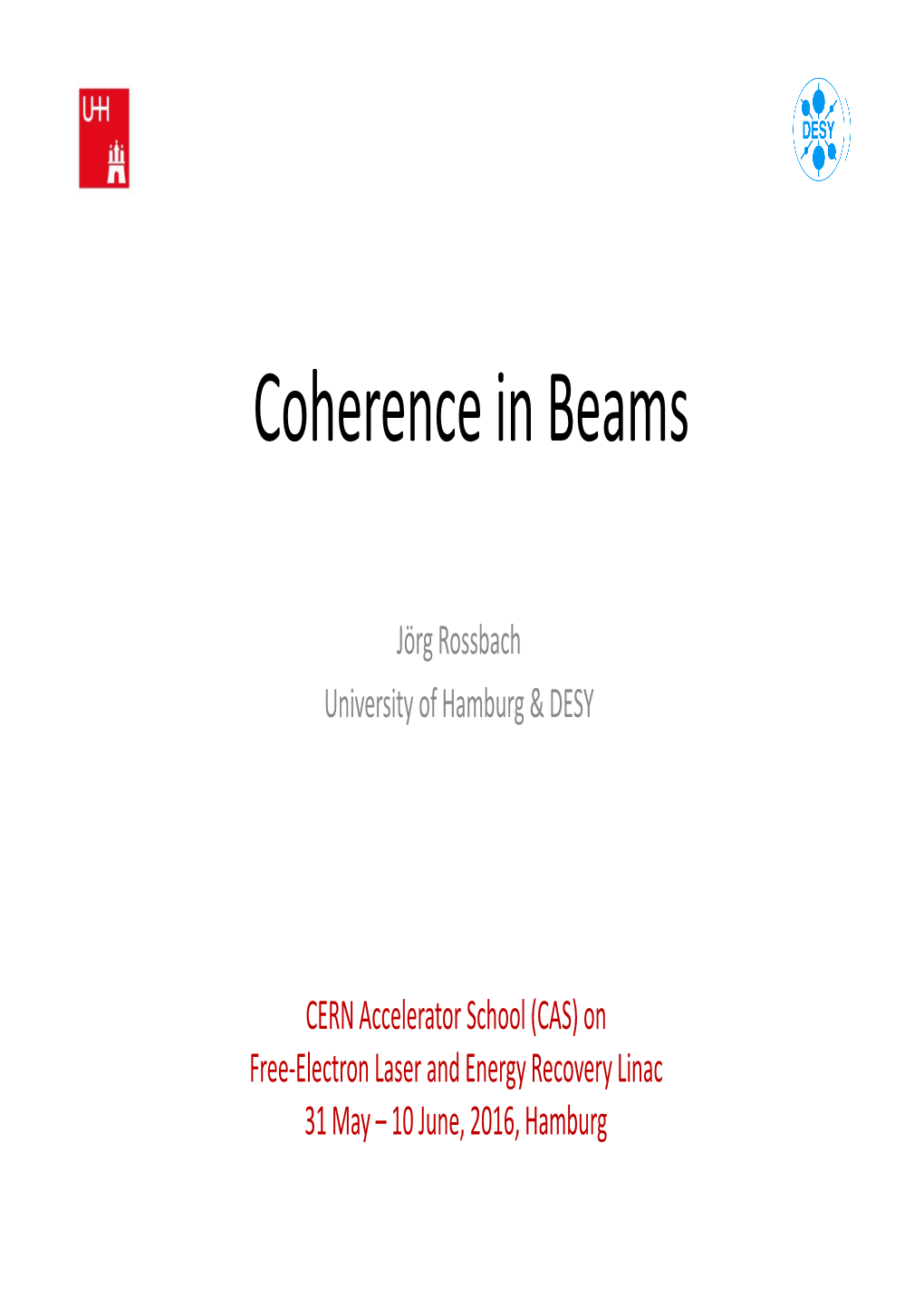 Coherence in Beams