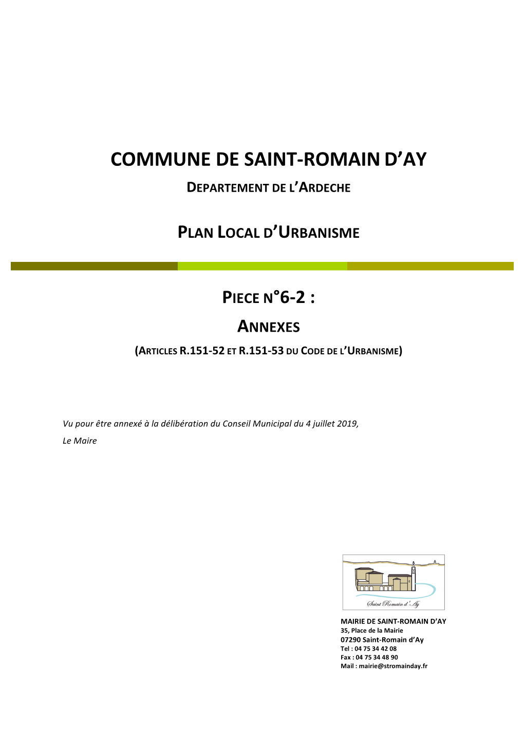 Commune De Saint-‐Romain D'ay