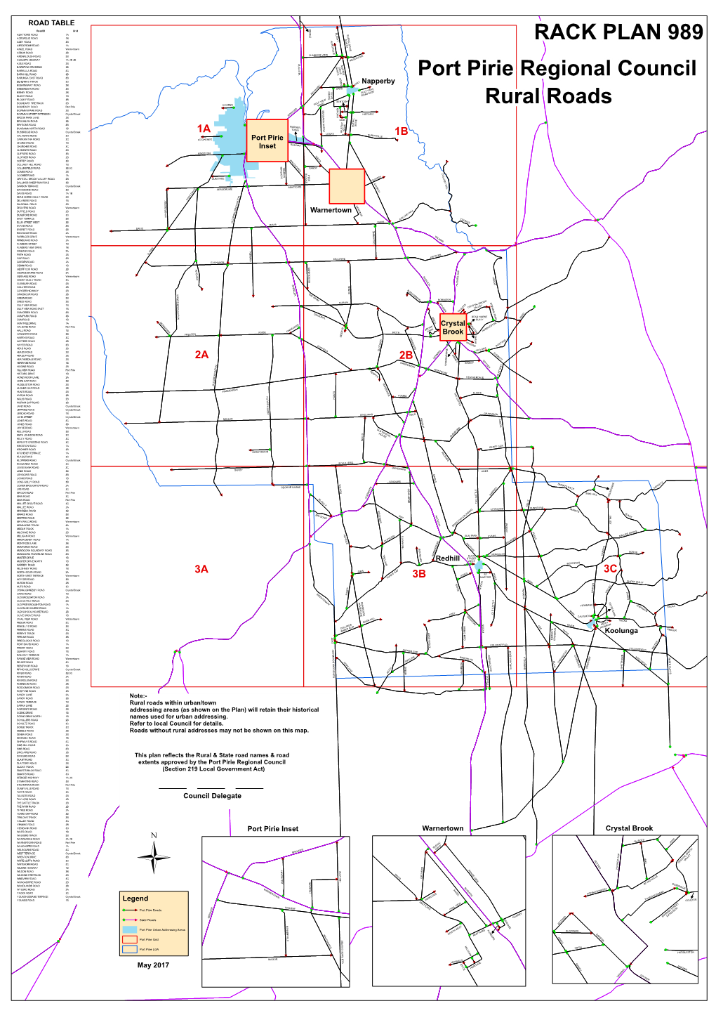 Port Pirie Regional Council Rural Roads Rack Plan