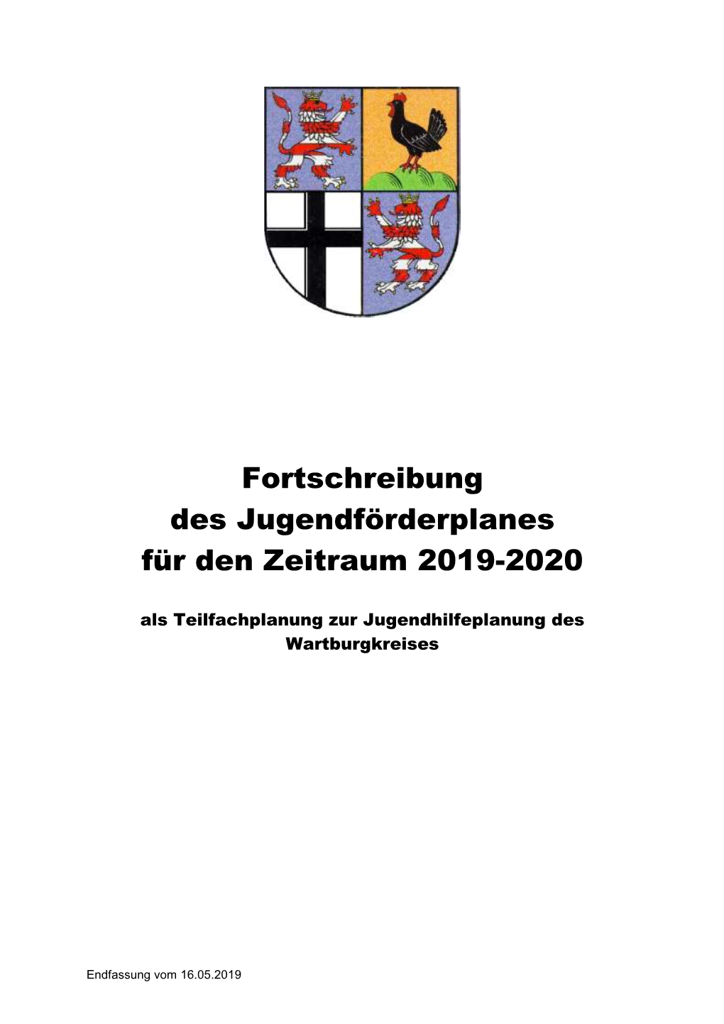 Jugendförderplanes Für Den Zeitraum 2019-2020