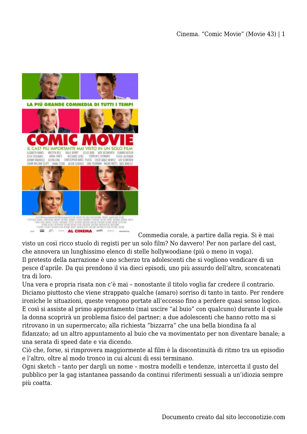 “Comic Movie” (Movie 43) | 1