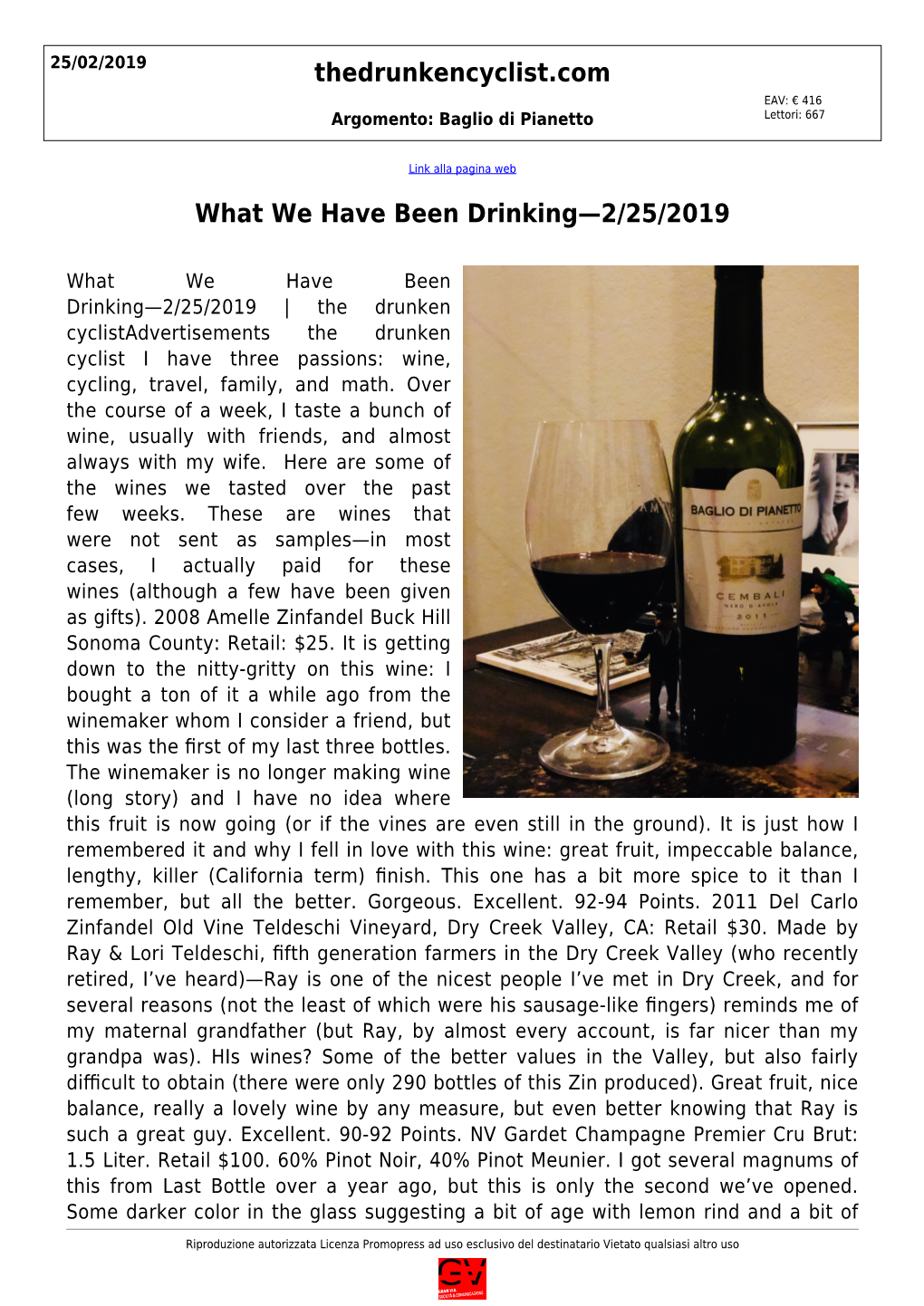 Thedrunkencyclist.Com What We Have Been Drinking—2/25/2019