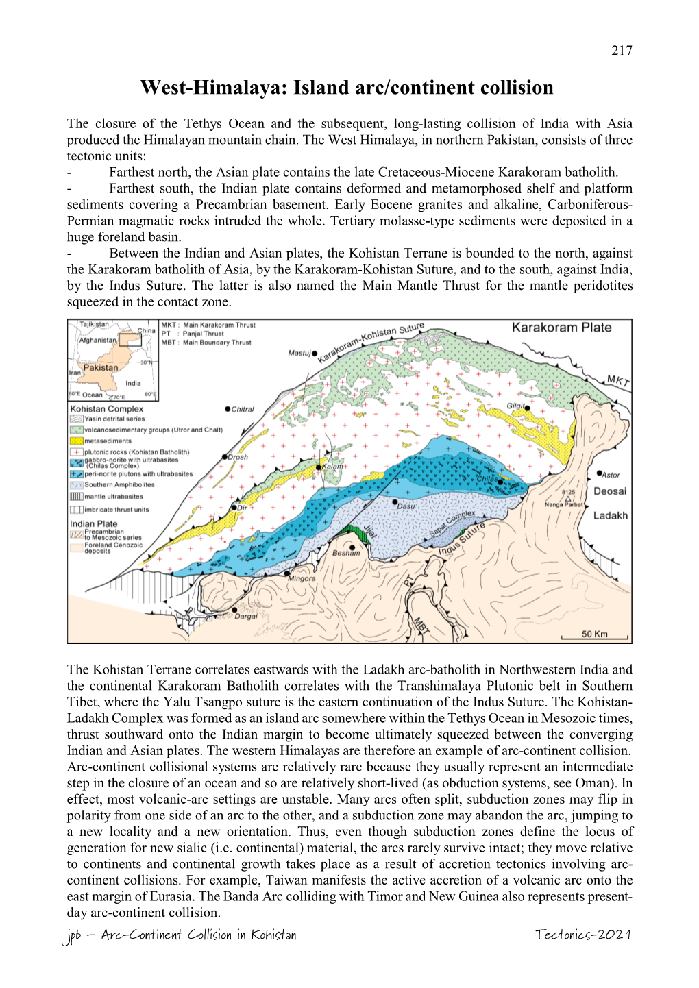 WEST-HIMALAYA: Island Arc / Continent Collision