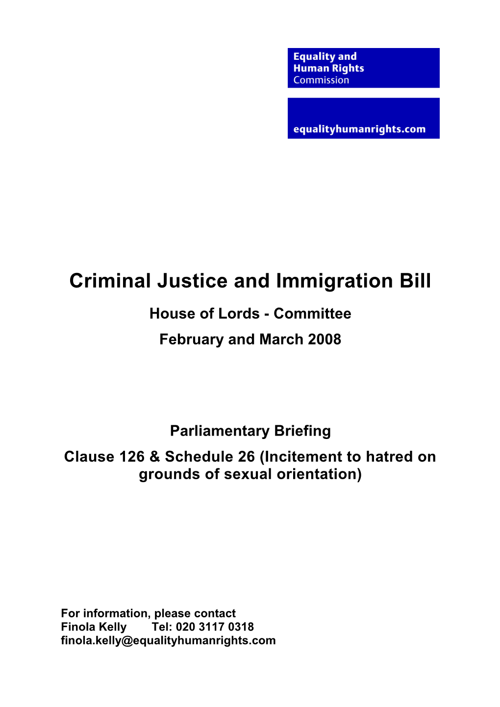 Criminal Justice and Immigration Bill