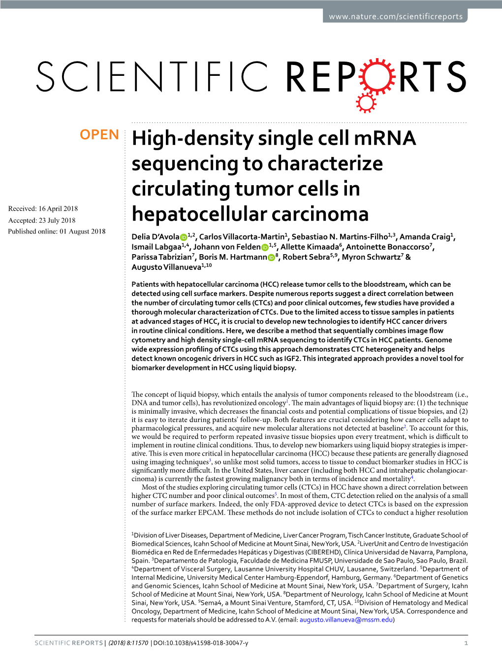 High-Density Single Cell Mrna Sequencing to Characterize
