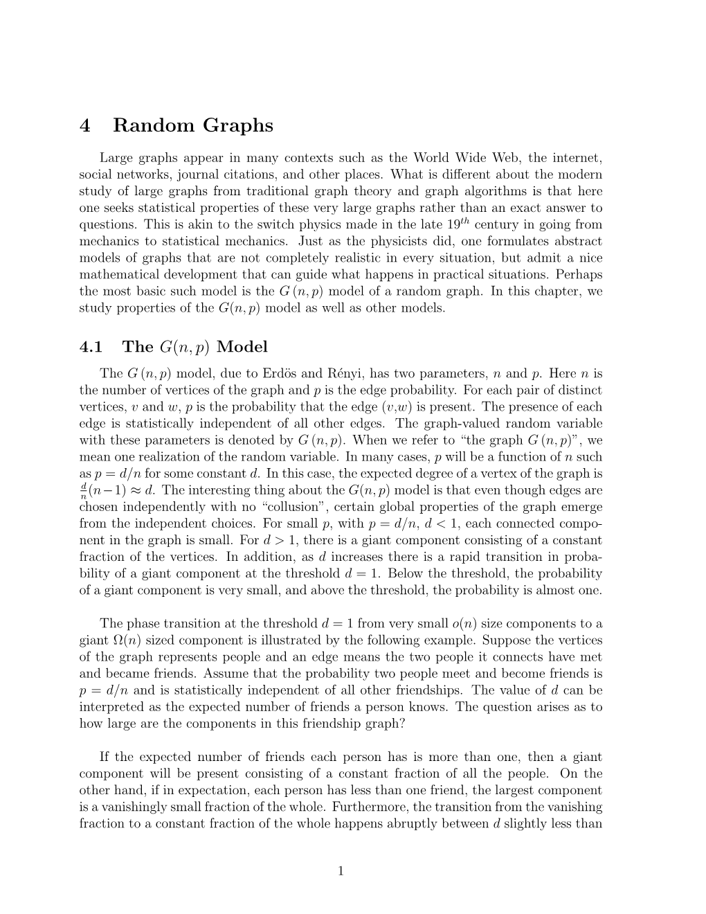 Random Graphs