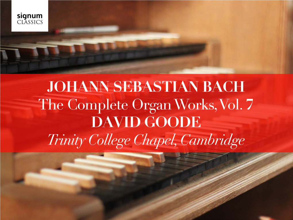 Bach and the Organ Leipzig (1723 – 1750)