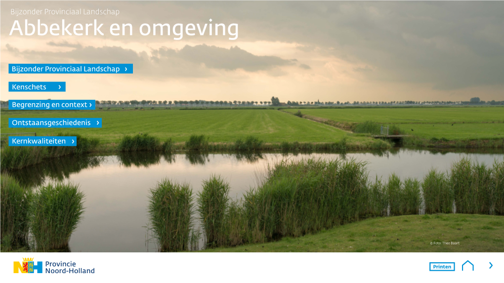 Abbekerk En Omgeving Is Een Oud Zeekleilandschap Met Een Op Eerdere Veenontginningen Gebaseerde Verkaveling