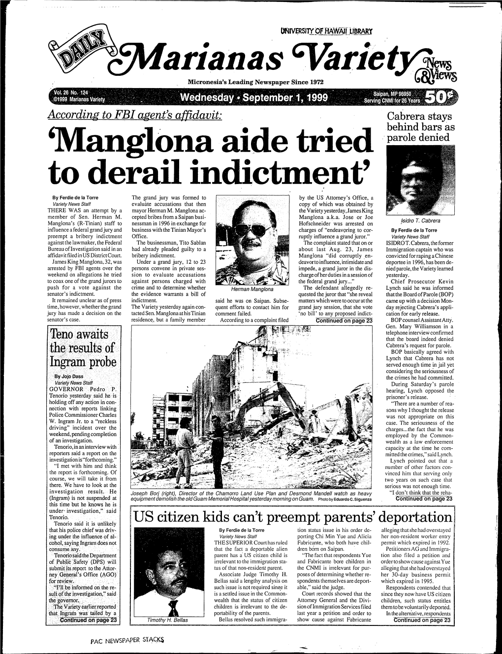 'Manglona Aide Tried to Derail Indictment'