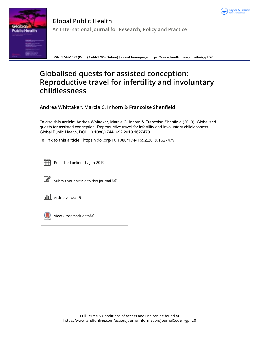 Reproductive Travel for Infertility and Involuntary Childlessness