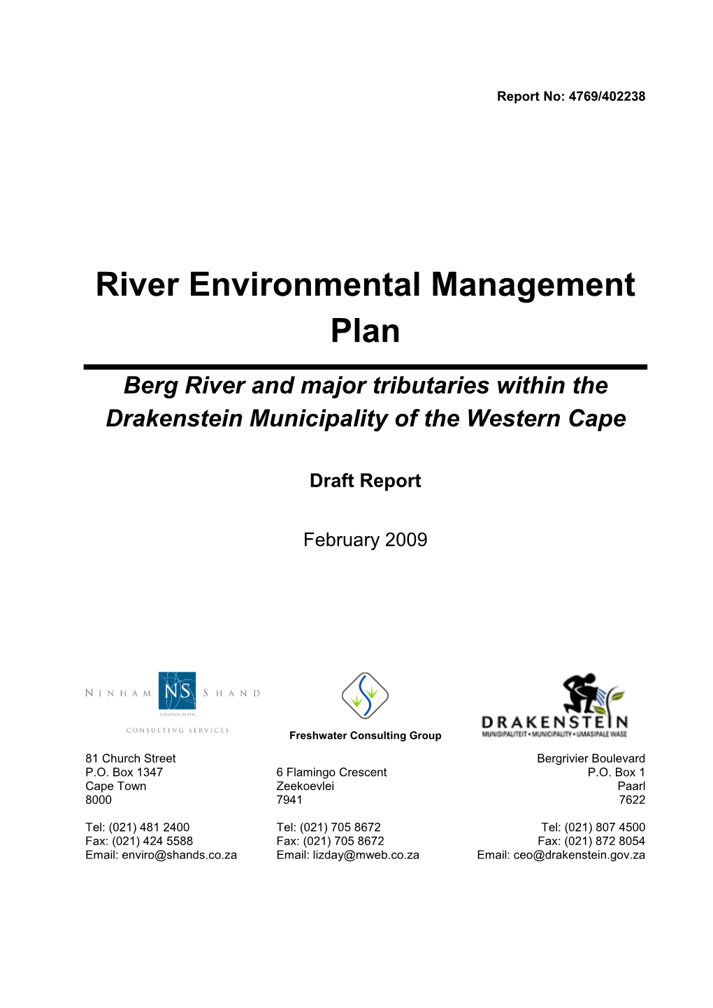 River Environmental Management Plan