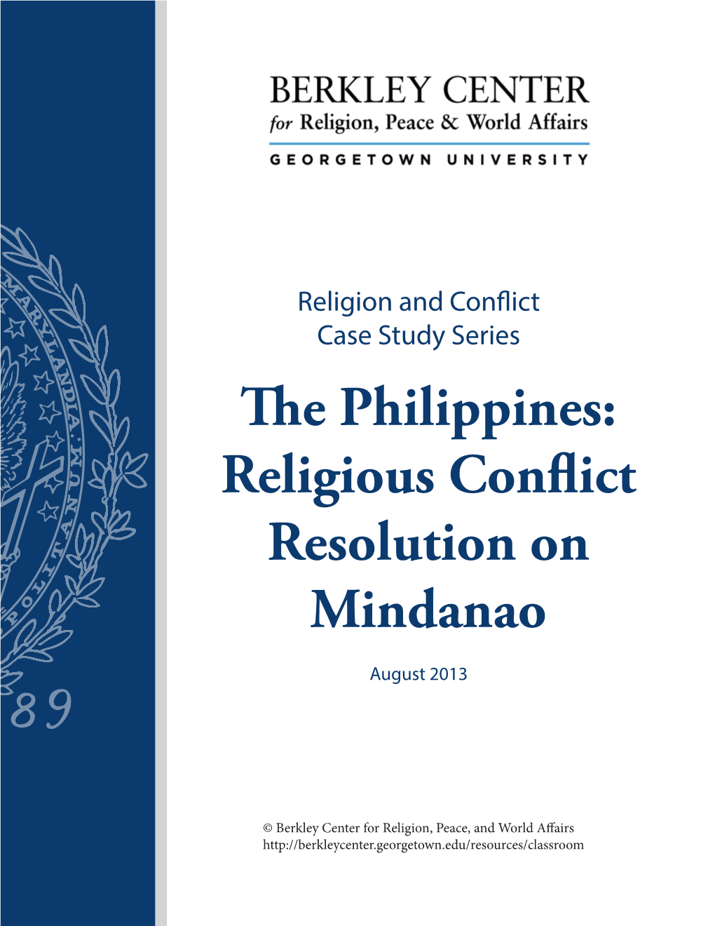 The Philippines: Religious Conflict Resolution on Mindanao