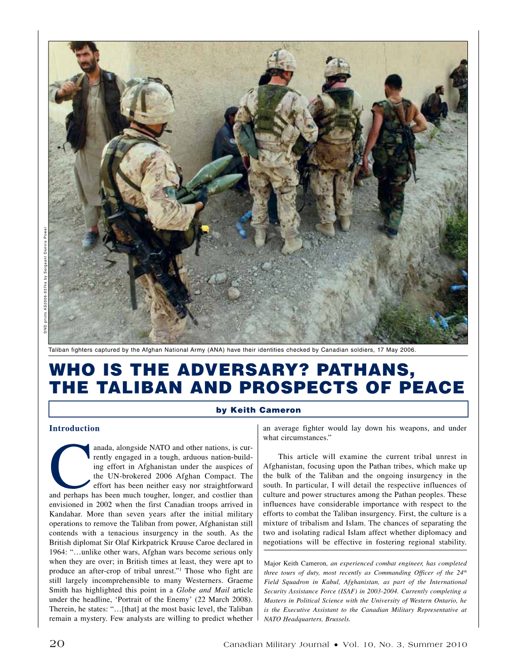 Pathans, the Taliban and Prospects of Peace