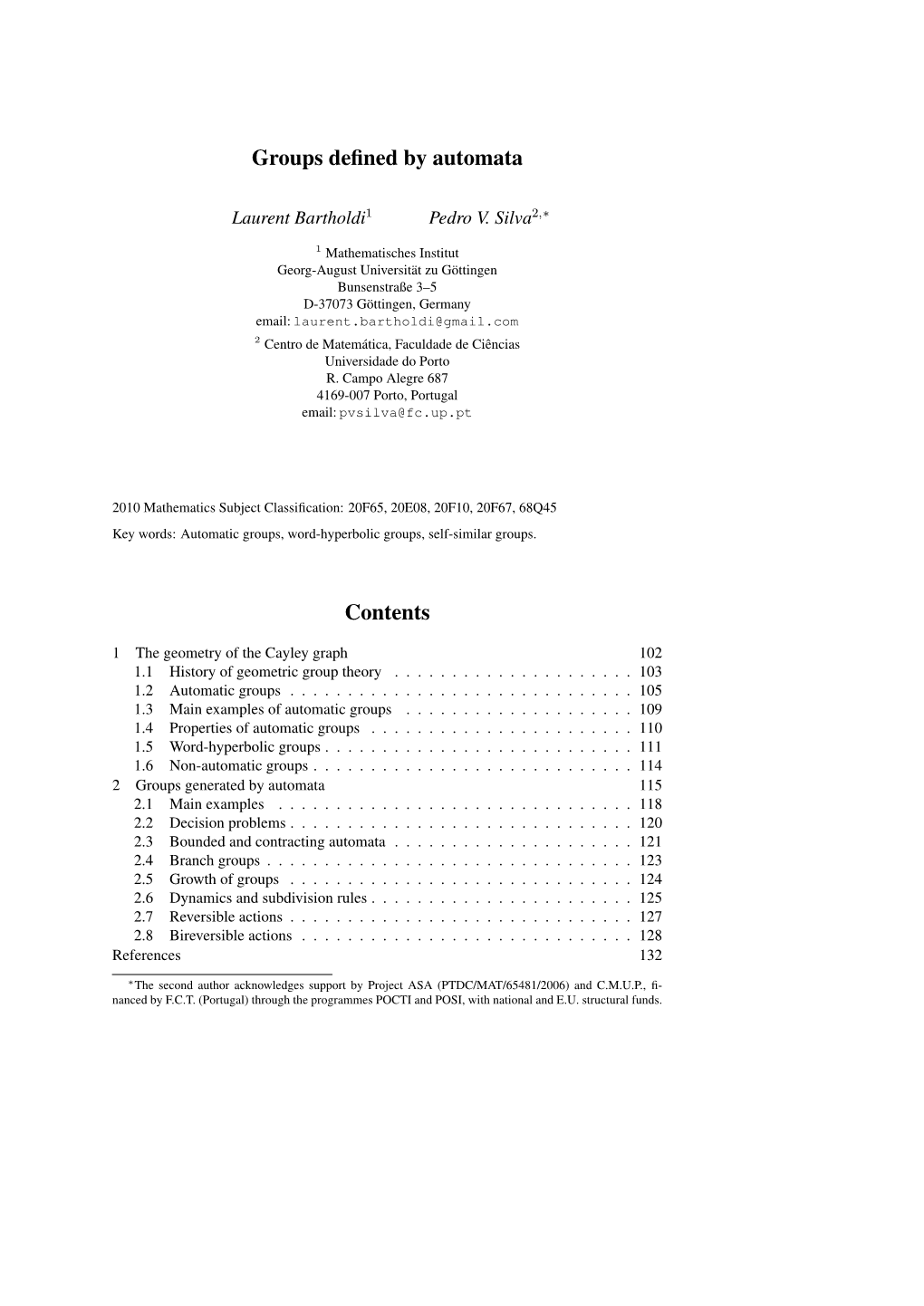 Groups Defined by Automata