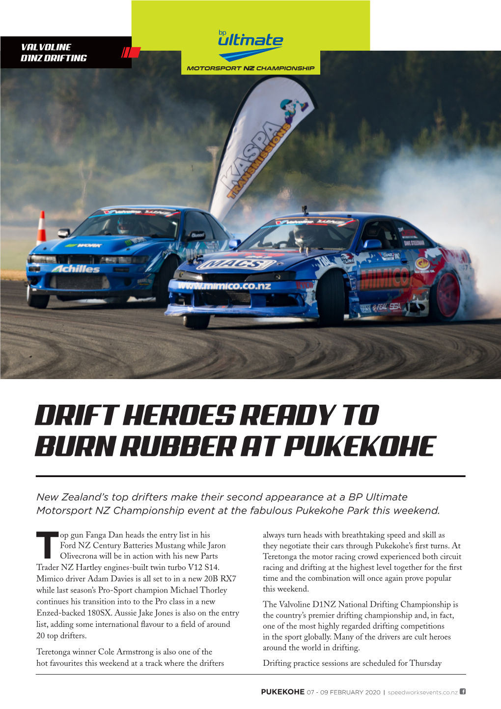 Drift Heroes Ready to Burn Rubber at Pukekohe